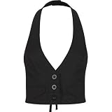 FULL TILT Twill Womens Vest - Black