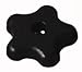 Davies Thermoplastic Five Arm (Star) Knob, Flute Rim, Threaded Through Hole, 1/4