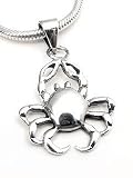 Sterling Silver Flat Beach Hermit Crab Pendant or Charm