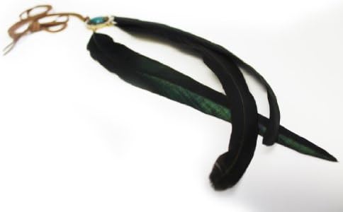 KONNOO Antique Leather Necklace with Pearl and Turquoise Elements