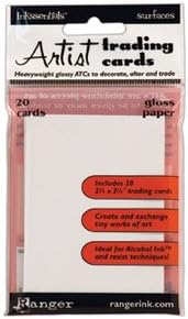 Inkssentials Surfaces 20/Pkg-Gloss Paper Atc's 2.5"X3.5"