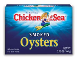 SMOKED OYSTERS IN OIL, 18 pack of 3.75 oz cans by Chicken of the Sea