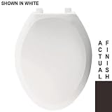 Bemis 1200TC248 Plastic Elongated Toilet Seat, Expresso Brown