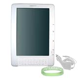 3 Item Accessorie Package for Amazon Kindle DX E-Book Reader: Silicone Skin Rubber Cover (Clear) + White Amazon Kindle DX Car Charger + A Live*Laugh*Love Wrist Band!!!