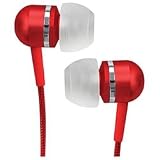 Coby High-Performance Isolation Stereo Earphones CVEM77RED (Red)