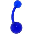 Bioplast Electric Blue Belly Ring