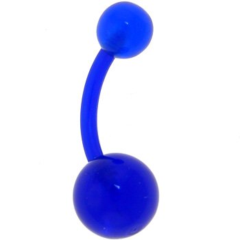 Bioplast Electric Blue Belly Ring