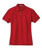 NEW Port Authority - Ladies Pique Knit Sport Shirt Sunset Red-M