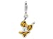 Amore LaVita(tm) Sterling Silver CZ Polished Enamel Tiger Bikini Pendant for Charm Bracelet