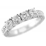 1.00ct AAA Diamond Wedding Band 14k White Gold Ring Antique Style