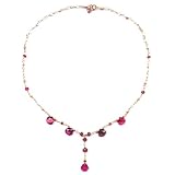14K Gold Pink Tourmaline Dream Necklace, MADE IN AMERICA