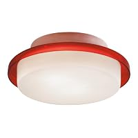 Eurofase 14674-013 Logen 2-Light Flushmount, Red/Opal