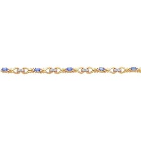 14K Gold 1.82cttw Diamond and Tanzanite Bracelet 7.25 by FindingKing