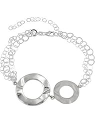 Clevereves Sterling Silver Fashion Link Bracelet With 2" Extension
