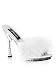 Sexy White Rhinestone Marbou Bedroom Slipper - 8