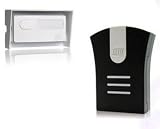 Extel - Carillon Black CUP sans fil mobile 10 mélodies portée 100 mètres en champ libre 1 bouton d'appel étanche IP44 avec porte-nom équipée d'une visière de protection et pile fournie carillon sur p ...