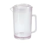 Clear Textured Plastic Water Pitcher With Ice Guard Lid - 64 oz