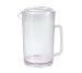 Clear Textured Plastic Water Pitcher With Ice Guard Lid - 64 oz