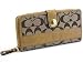 Coach Signature Stripe Accordian Wallet 41631 Camel Patent