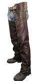 Men's Advanced Brown Premium Leather Pocket Front Chaps