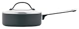 Meyer Anolon Professional Hard Anodised Covered Saute Pan with Glass Lid & DuPont Autograph Non-stick coating, 20 cm