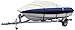 Classic Accessories Lunex RS-2 Heavy Duty Boat Cover with Support Pole - Trailerable Boat Cover with All-Weather Ripstop Fabric Panels (Navy/Linen)