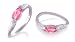 Jewelry : Marquise Cut Pink CZ Ring Sterling Silver