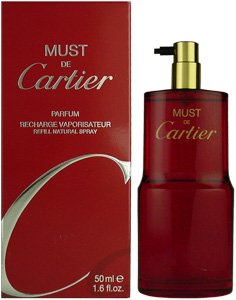 Must de Cartier by Cartier for Women 1.6 oz Parfum Classic Spray Recharge (Relaunched Edition)
