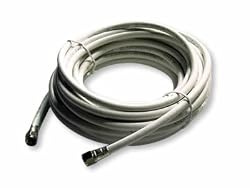 50 ft RG-6 White Coaxial Cable, copper clad/dual shielded