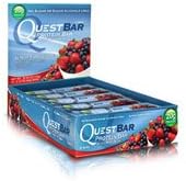 QUESTBAR Protein Bar Mixed Berry Bliss, Mixed Berry Bliss 60 GRAMS(case of 12) (Pack of 3)