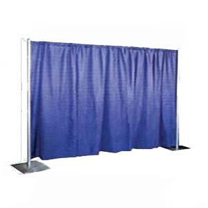 Pipe and Drape Backdrop Package 8't X 14'w Black Fabric