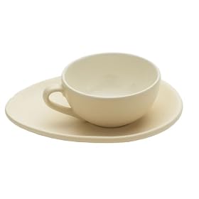 Nigella Lawson Living Kitchen Cappuccino Cup & Saucer Set/2 Cream