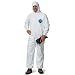 DuPont TY127S Disposable Elastic Wrist, Ankle & Hood White Tyvek Coverall Suit 1428, Size XLarge, Sold by the Each