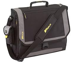 Targus Notebook Messenger Case CityGear Miami - Top Loading - Carrying Strap, Shoulder Strap - 1 Pocket - Nylon - Black, Gray, Yellow