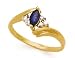 14K YELLOW GOLD SAPPHIRE DIAMOND RING S/0.36 CTW D/0.05CTW