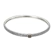 925 Silver & Chocolate Diamond Stackable Bangle (0.05ctw)- 8 IN