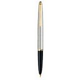 Parker 45 Stainless Steel Gold Clip Fountain Pen Fine Nib
