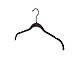 BriaUSA Velvet Shirt & Dress Hangers Notched Shoulder Prevents Slipping Steel Chrome Swivel Hooks – Black – Set of 10