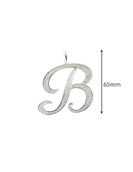 1.85 Carat Initial B diamond pendant in 10k White gold