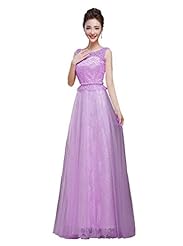 Polyester Sleeveless Cocktail  Lace Belted Evening Dress/Bridesmaid Dress/Wedding Party Dress  With Rhinestones