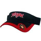 NCAA MARYLAND TERRAPINS TERPS SOFTBALL UMD VISOR HAT CAP BLACK RED GAME VELCRO