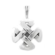 Celtic Knot STRENGTH Pendant in Sterling Silver for Men or Women, #8202