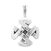 Cross Shaped Celtic Knot with STRENGTH Inscription Pendant in Sterling Silver for Men or Women, #8202
