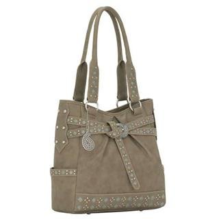 Faux Leather Tote Handbag - Bandana