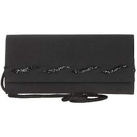 La Regale Black Evening Bag With Beads BLACK