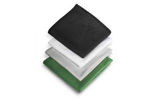 MONSTER CLNCTH AB-4 Micro Clean Cloth Kit with Counter Top Display (Green, Black, White, Silver)
