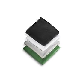 MONSTER CLNCTH Micro Clean Cloth Kit with Counter Top Display (Green, Black, White, Silver)