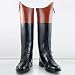 RF MEN FIELD BOOTS HUNTING SHOW RIDE TAN CUFF WITHOUT BACK ZIPPER PULL ON STYLE