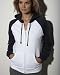 Ladies' Two-tone Raglan Full-zip Hooded Sweatshirt