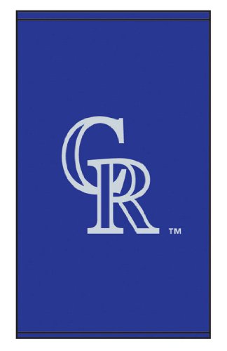 Roller Shades MLB Colorado Rockies Cap Logo - Blue Background 0558_0004